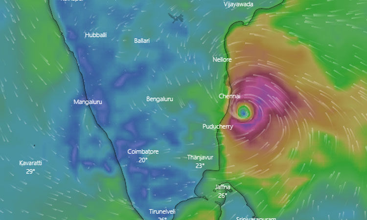 சென்னைக்கும் புதுவைக்கும் இடையே கடக்க உள்ள 13வது புயல் மாண்டஸ்...!